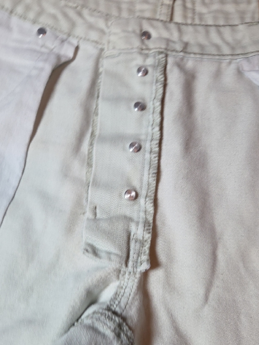 One by Teaspoon White High-Rise Frayed Hem Denim Shorts,sz 29. - Picture 11 of 16